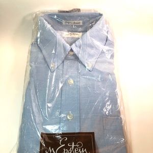 M. Epstein blue button down shirt made in USA